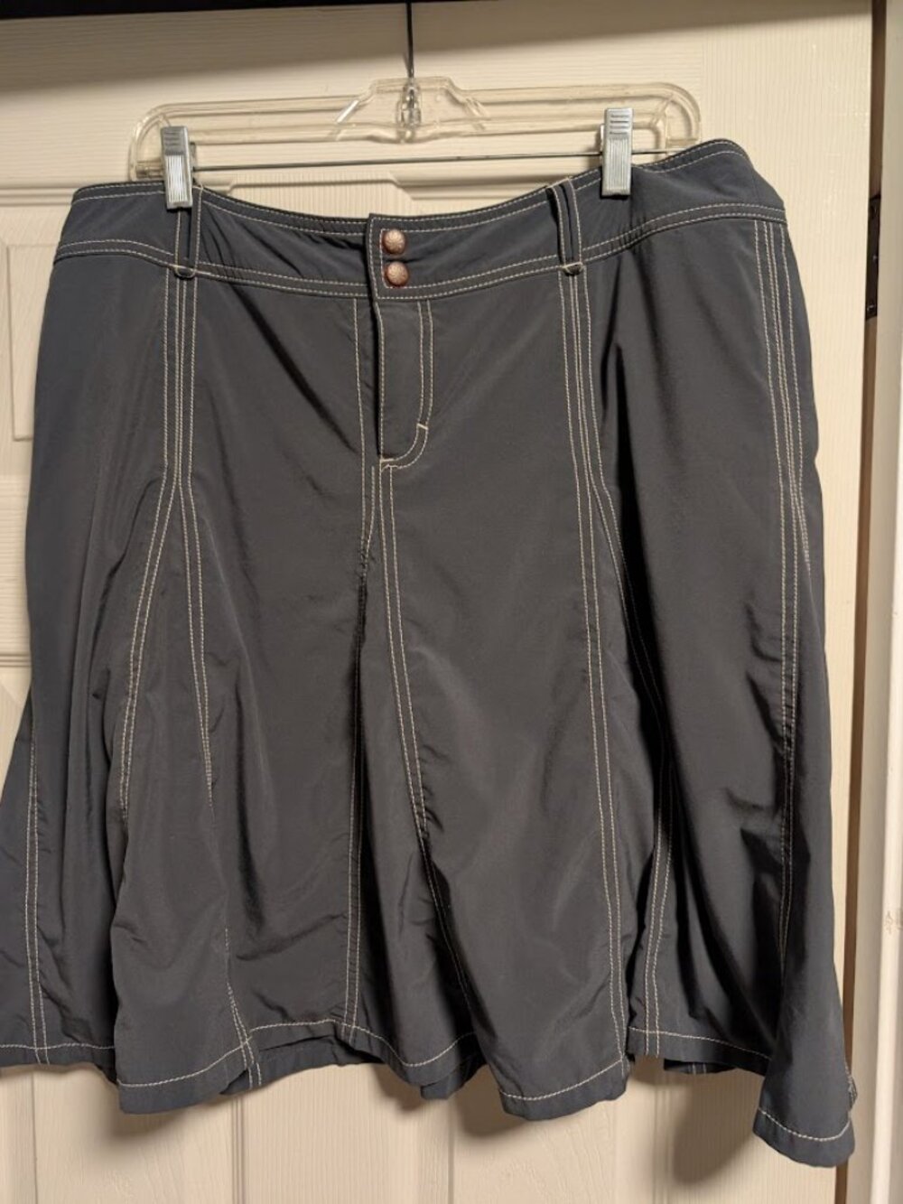 Athleta Whatever A-Flare skirt with shorts Light Black Size 14